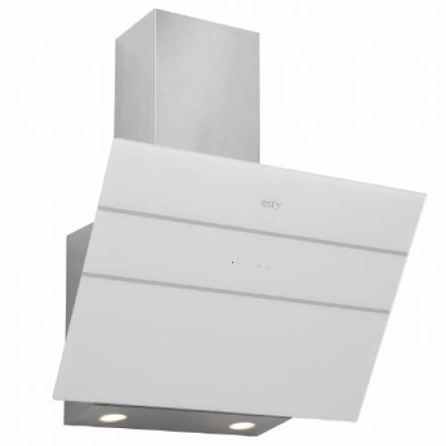 Esty 3473 Plus - Beyaz Dekoratif Camlı Duvar Tipi Davlumbaz