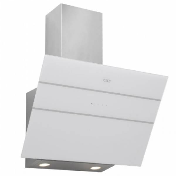 Esty 3473 Plus - Beyaz Dekoratif Camlı Duvar Tipi Davlumbaz