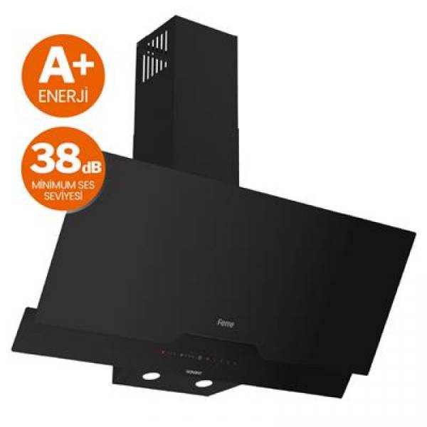 D067-SA Siyah SilentArt 90cm Girintili Davlumbaz